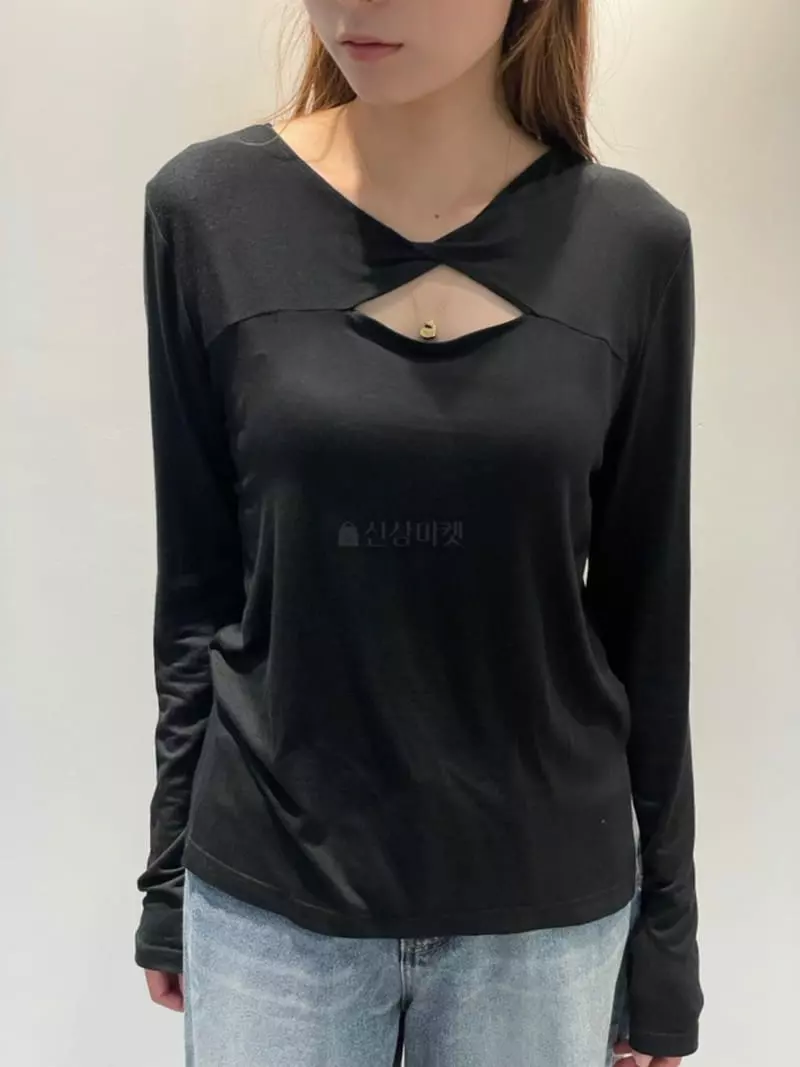 Hoper - Korean Women Fashion - #momslook - Twist Tee - 4
