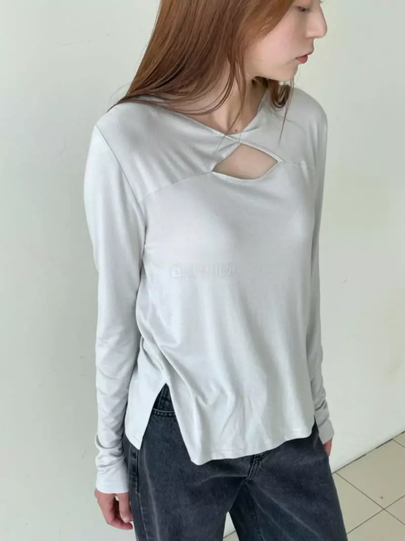 Hoper - Korean Women Fashion - #womensfashion - Twist Tee - 8
