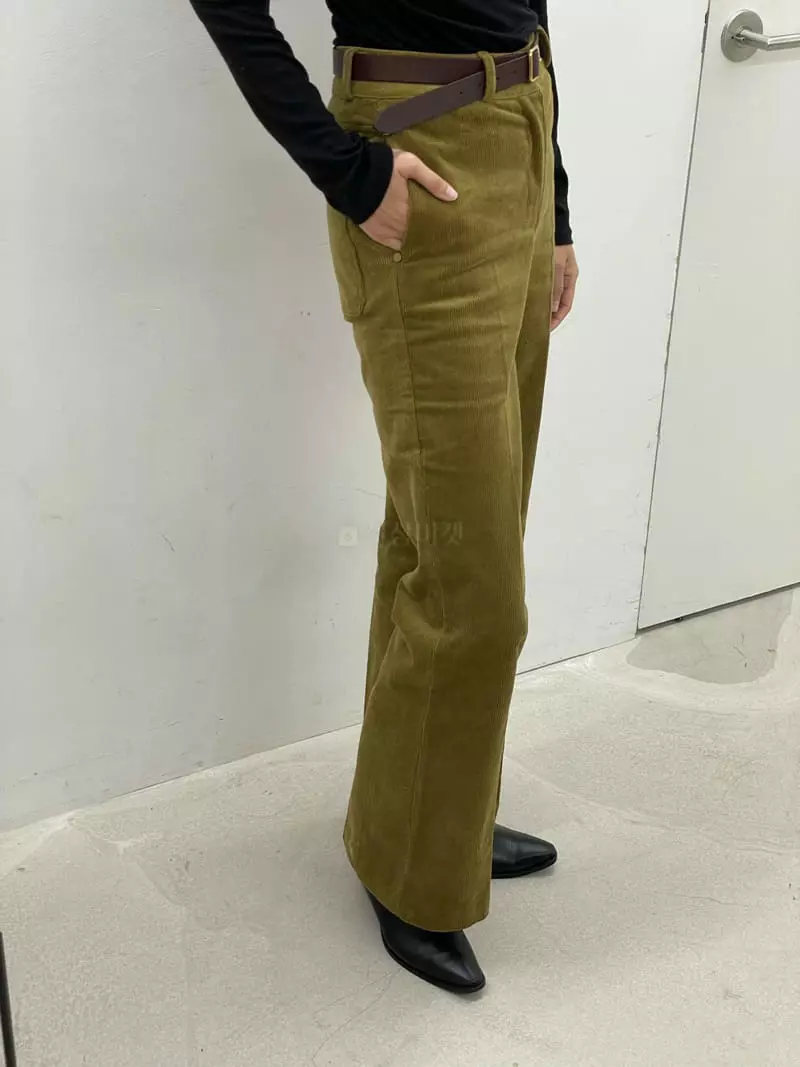 Hoper - Korean Women Fashion - #womensfashion - Rib Span Pants - 5
