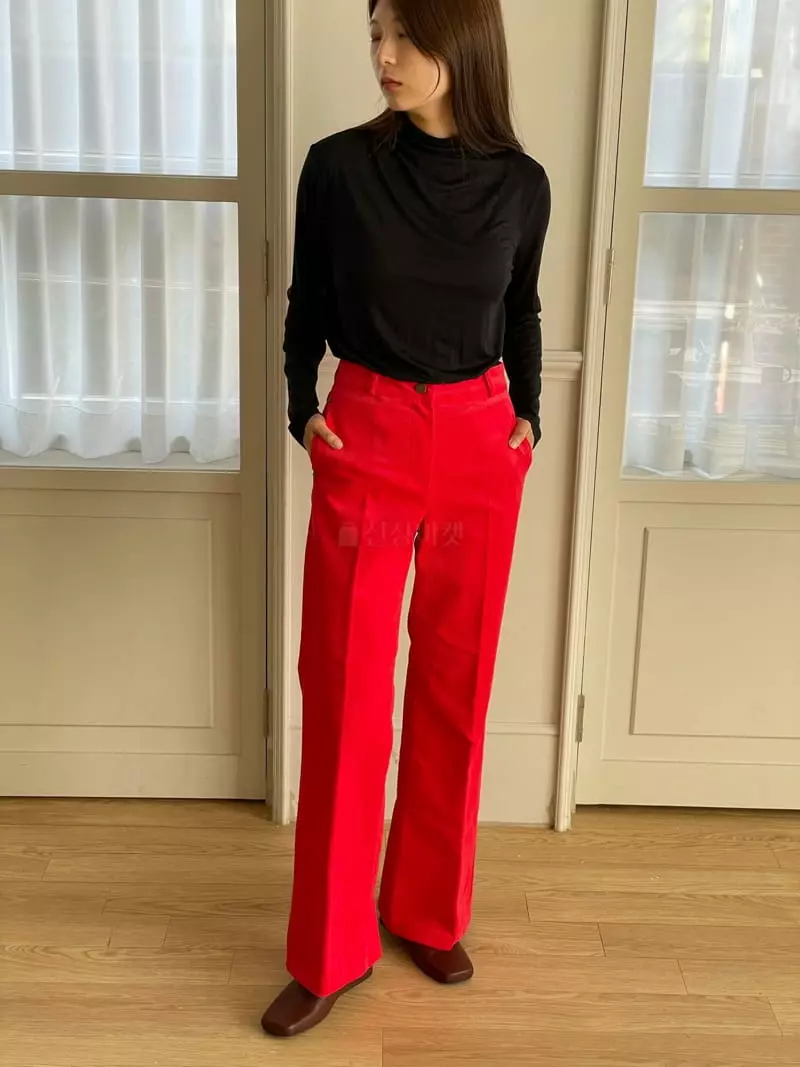 Hoper - Korean Women Fashion - #womensfashion - Rib Span Pants - 9