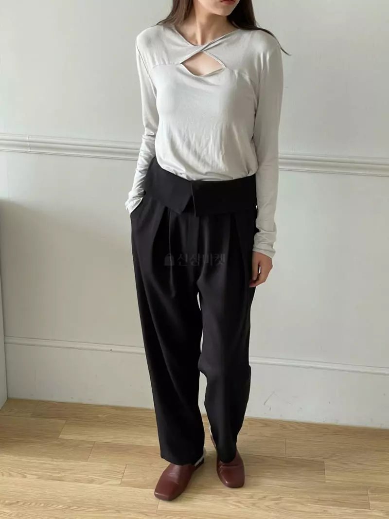 Hoper - Korean Women Fashion - #womensfashion - Poin Banding Pants - 7