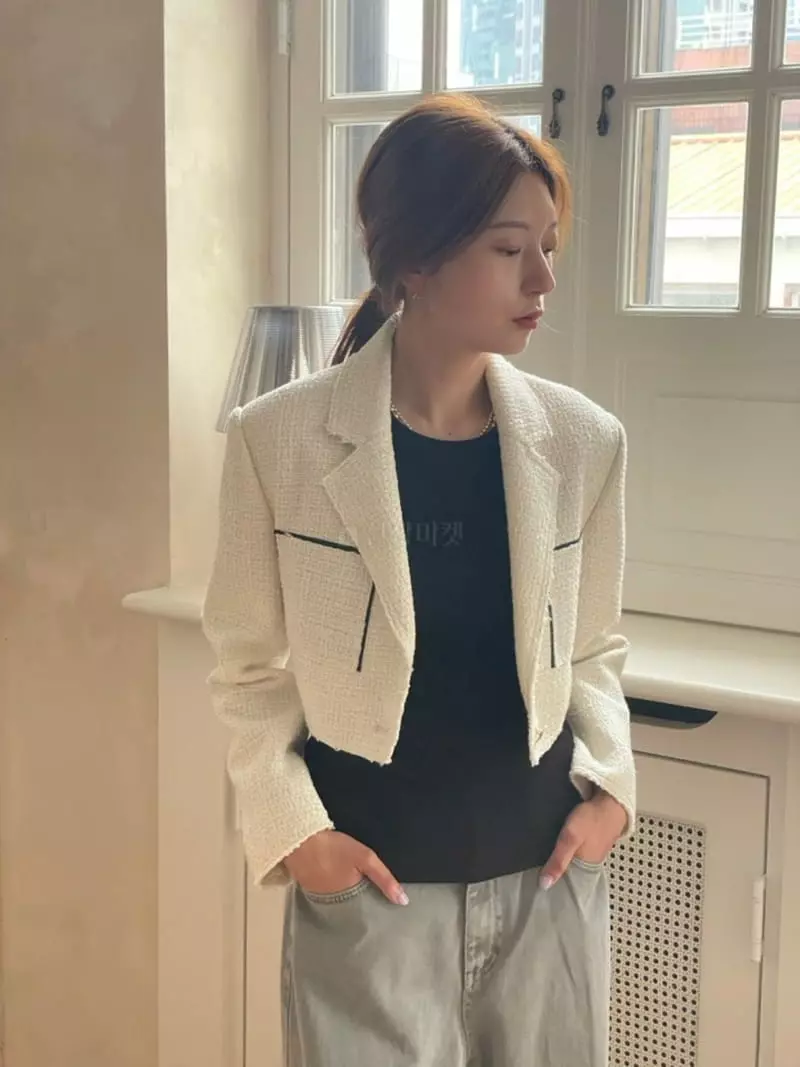 Hoper - Korean Women Fashion - #womensfashion - Twid Short Jacket
