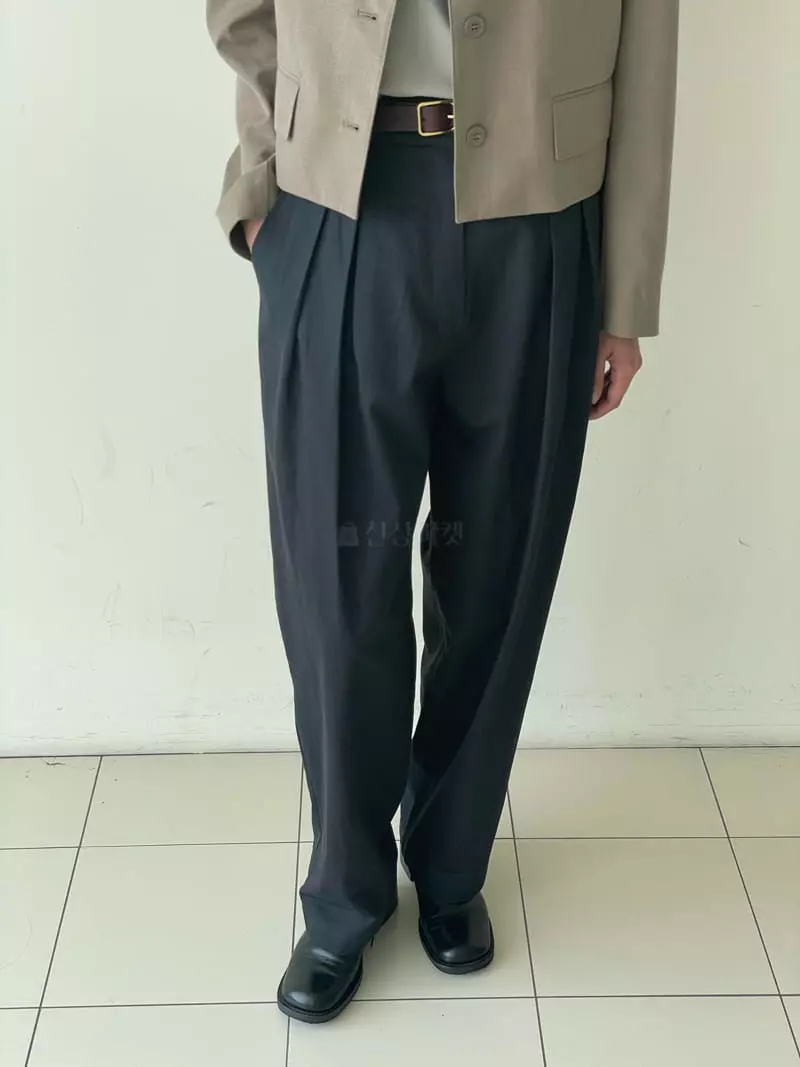 Hoper - Korean Women Fashion - #womensfashion - Two Tuck Pants - 5