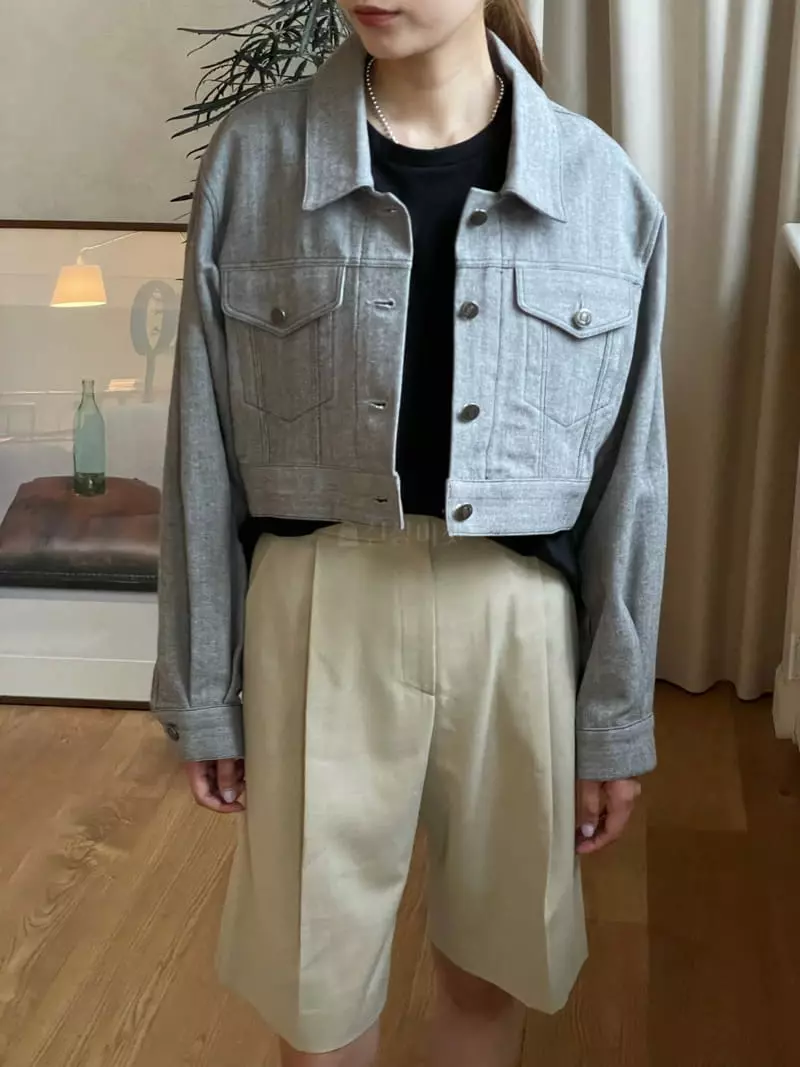 Hoper - Korean Women Fashion - #momslook - Crop Jacket - 4