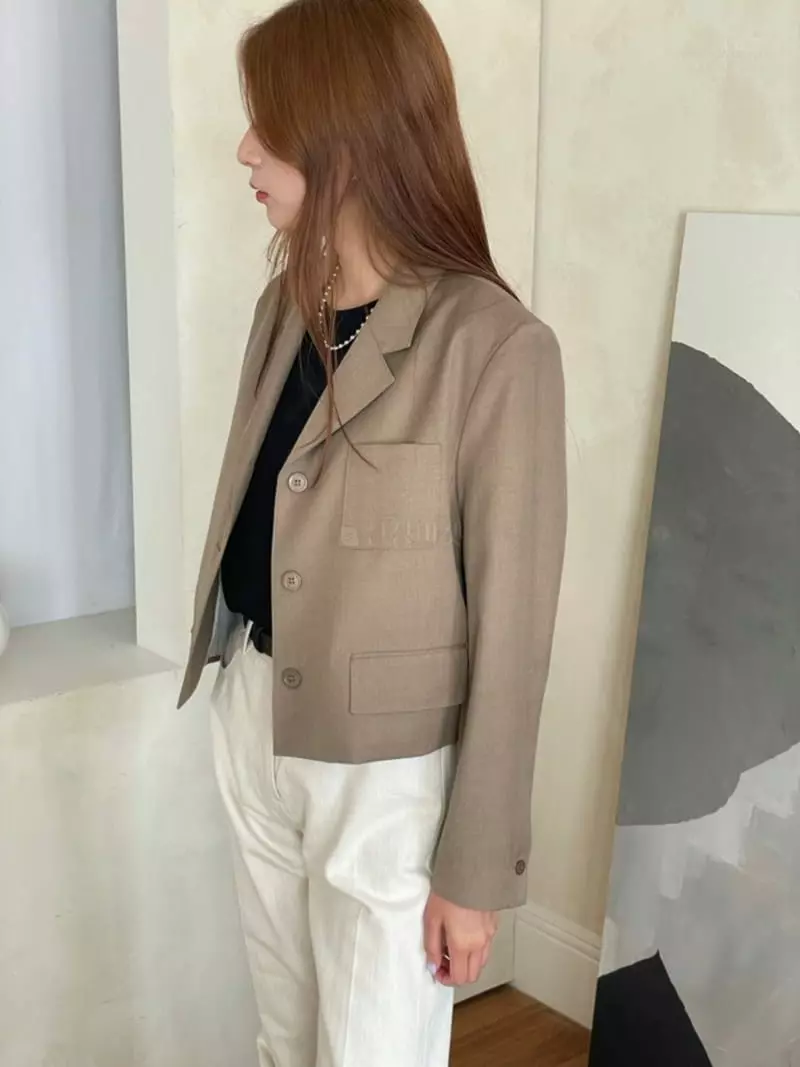 Hoper - Korean Women Fashion - #womensfashion - Cami Crop Jacket - 2