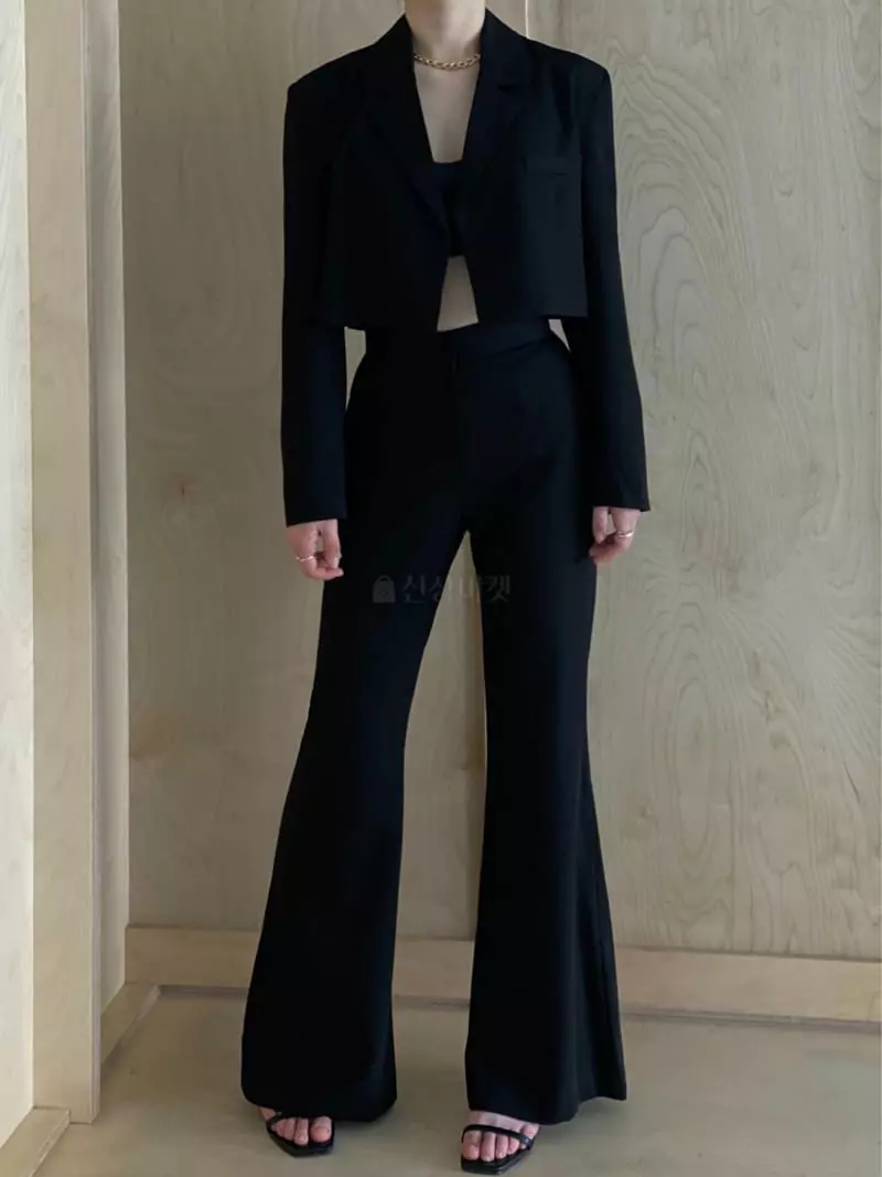 Howl - Korean Women Fashion - #momslook - Corner Slit Bootcut Slacks - 5