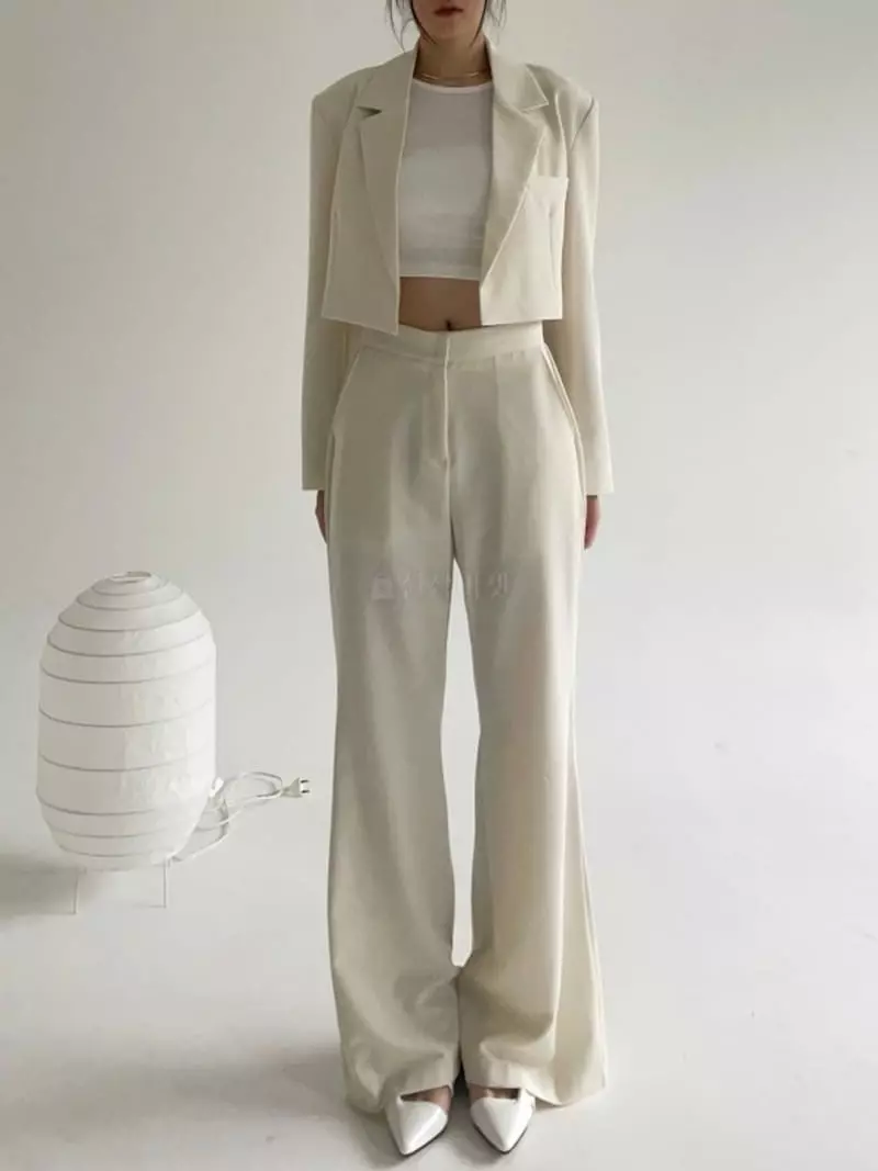 Howl - Korean Women Fashion - #momslook - Corner Slit Bootcut Slacks - 9