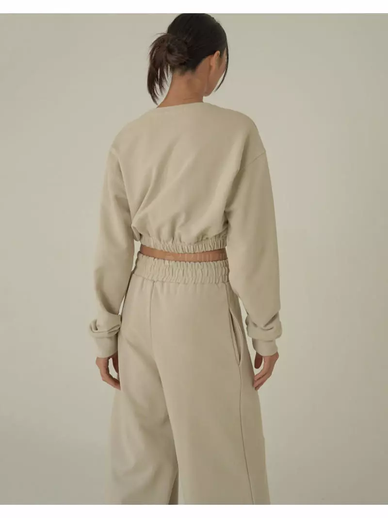 Howl - Korean Women Fashion - #momslook - Soft Crop Sweatshirt - 2