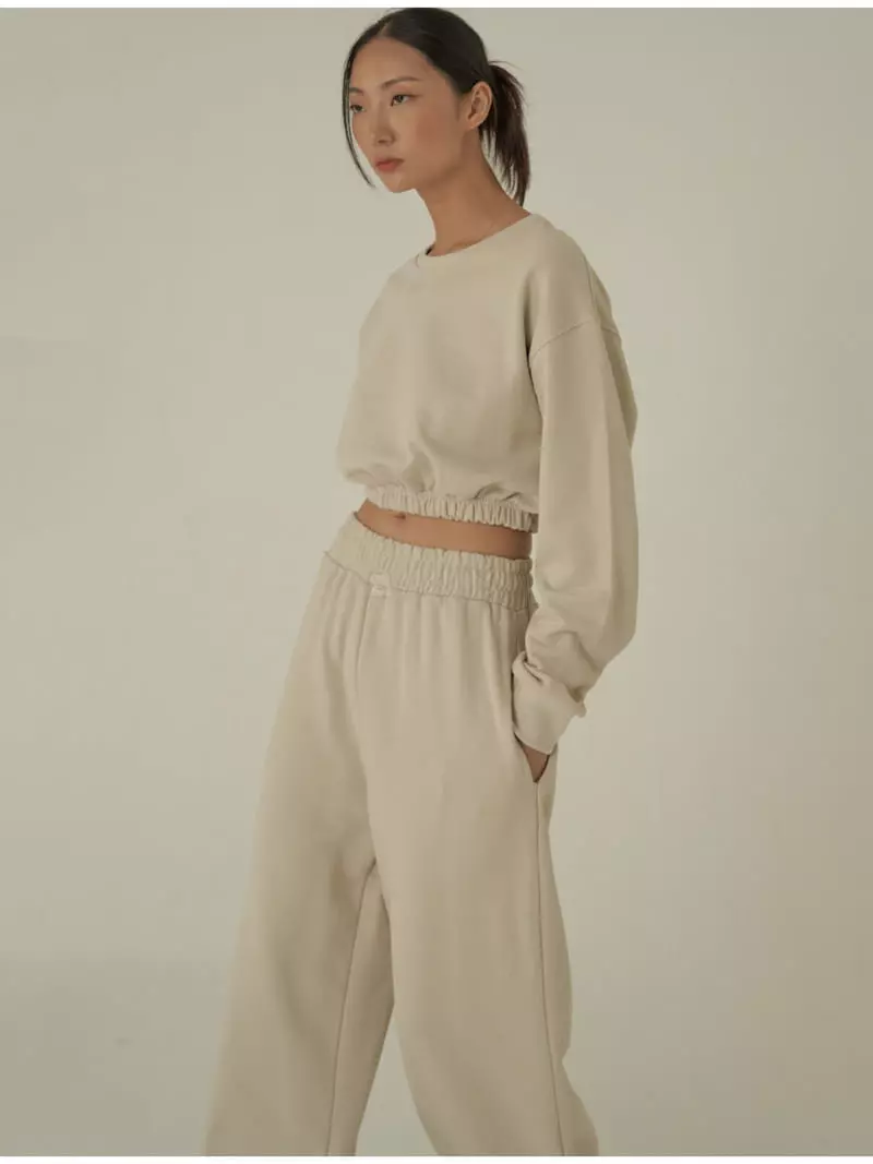 Howl - Korean Women Fashion - #womensfashion - Soft Crop Sweatshirt - 4