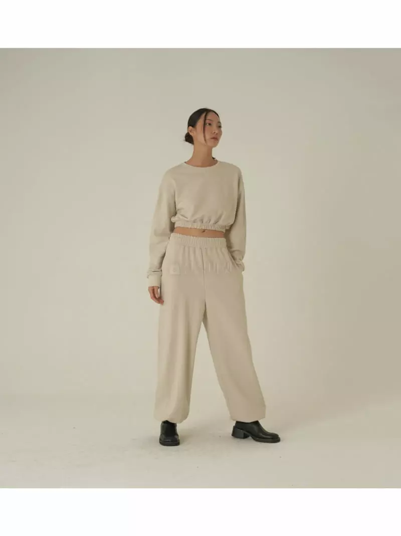 Howl - Korean Women Fashion - #momslook - Soft Crop Sweatshirt - 6