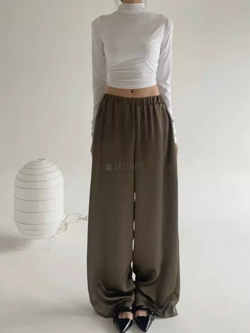 Howl - Korean Women Fashion - #momslook - Shatin Pants - 3