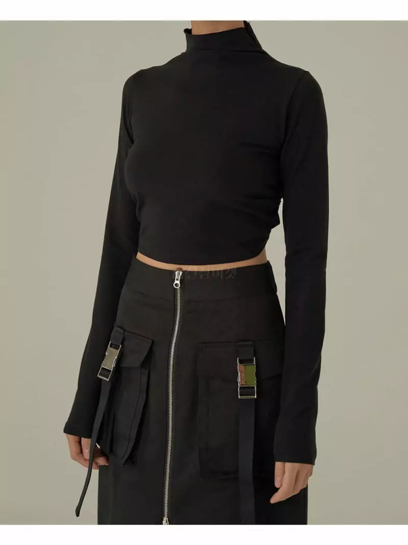 Howl - Korean Women Fashion - #romanticstyle - Backless Strap Long Sleeve Tee - 12