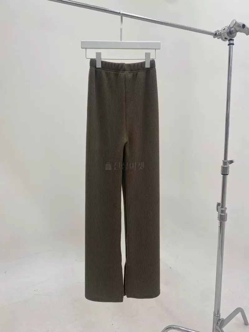 Howl - Korean Women Fashion - #romanticstyle - Knit Slit Pants - 5
