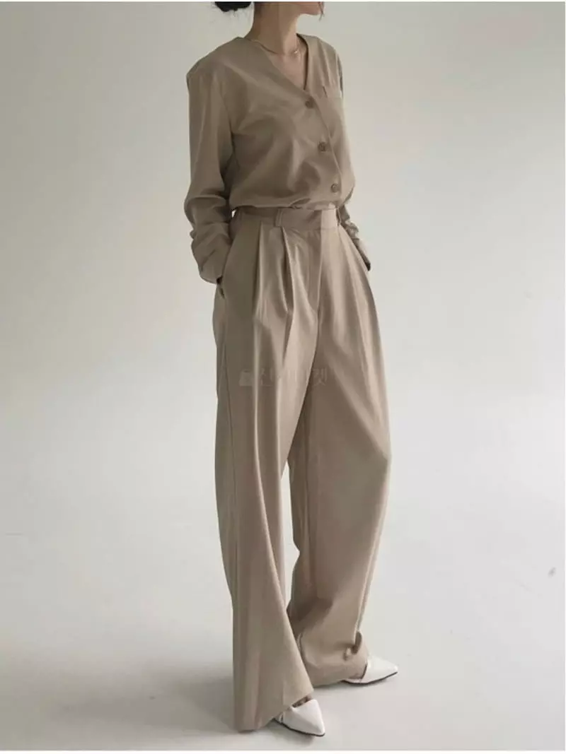 Howl - Korean Women Fashion - #vintageinspired - Moa Banding Slacks - 5