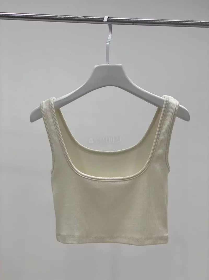 Howl - Korean Women Fashion - #vintageinspired - Ribbed Crop Top - 3