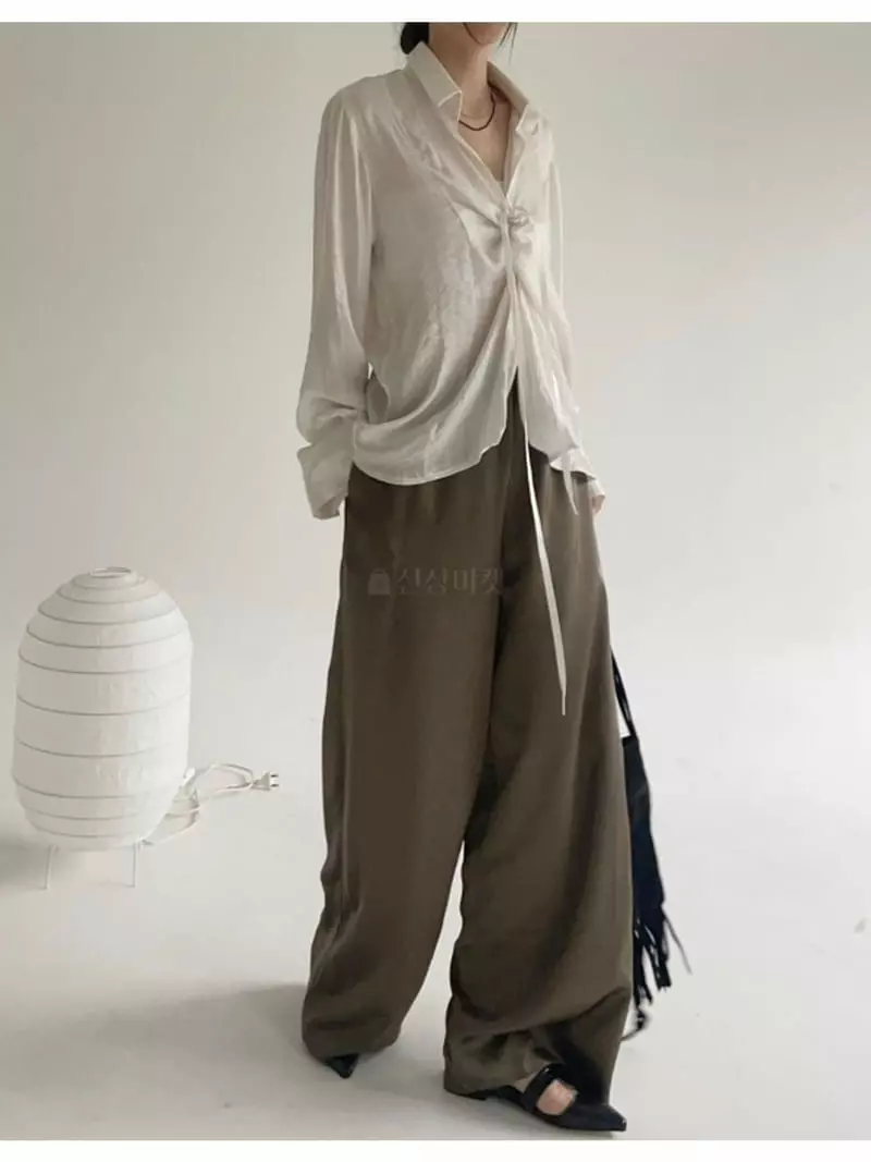 Howl - Korean Women Fashion - #vintagekidsstyle - Shatin Pants - 10