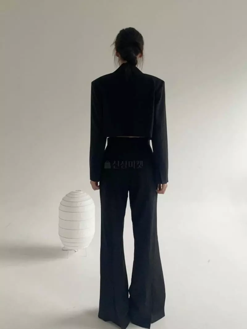 Howl - Korean Women Fashion - #womensfashion - Corner Slit Bootcut Slacks - 10
