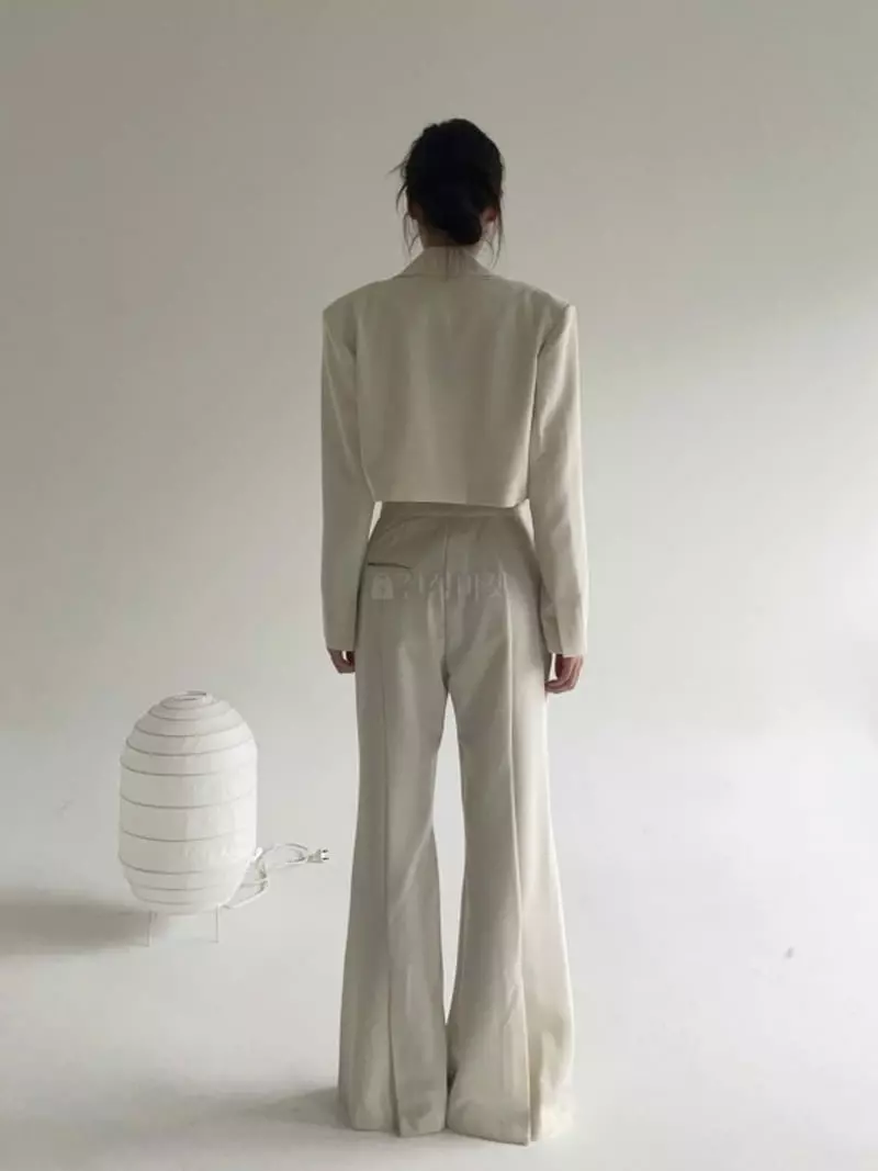 Howl - Korean Women Fashion - #womensfashion - Corner Slit Bootcut Slacks - 12