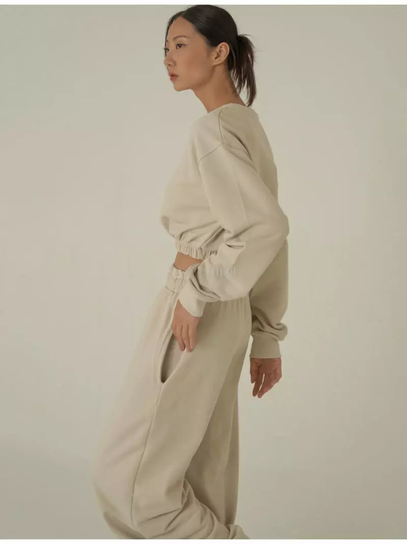 Howl - Korean Women Fashion - #womensfashion - Soft Crop Sweatshirt - 3