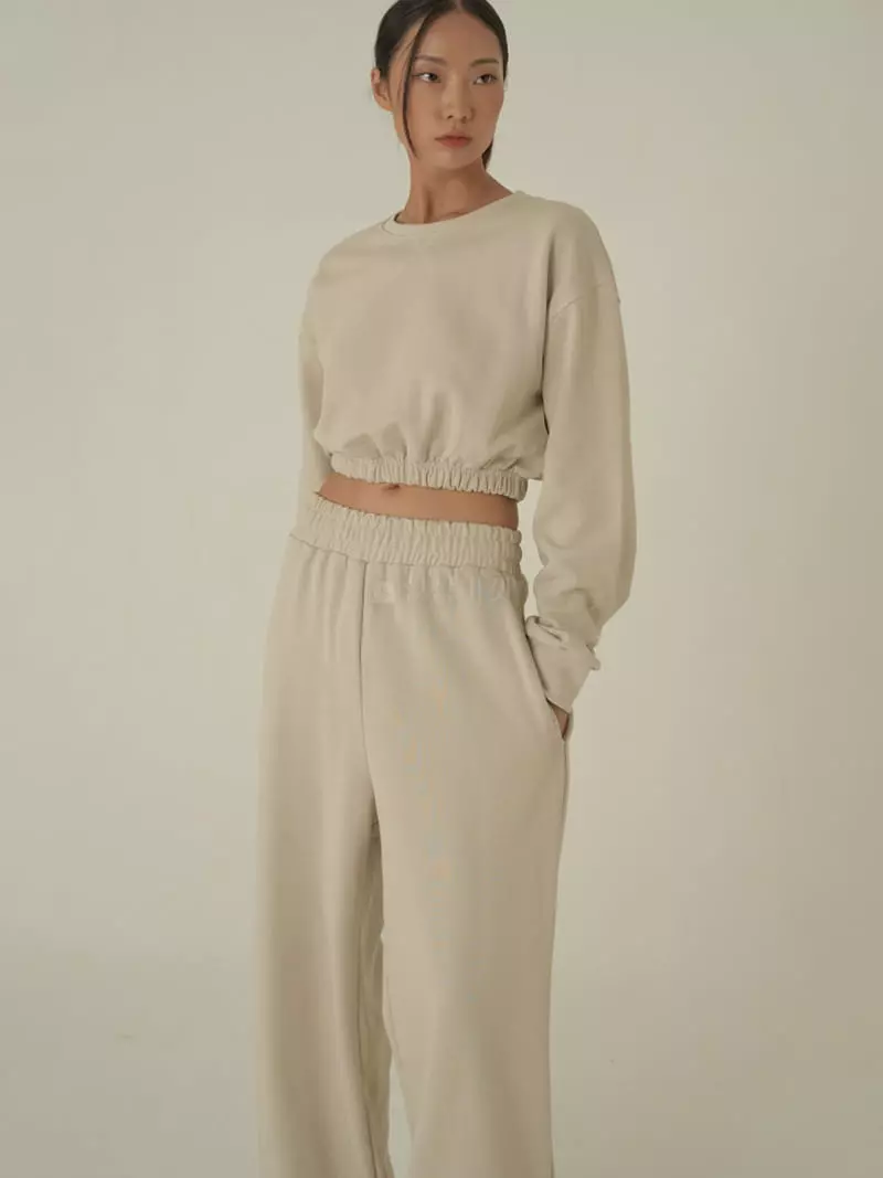 Howl - Korean Women Fashion - #womensfashion - Soft Crop Sweatshirt - 5