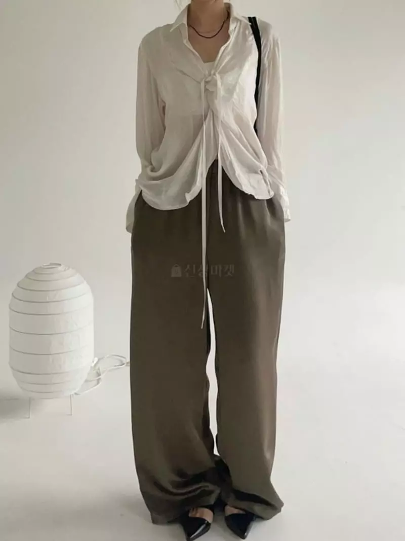 Howl - Korean Women Fashion - #momslook - Shatin Pants - 4