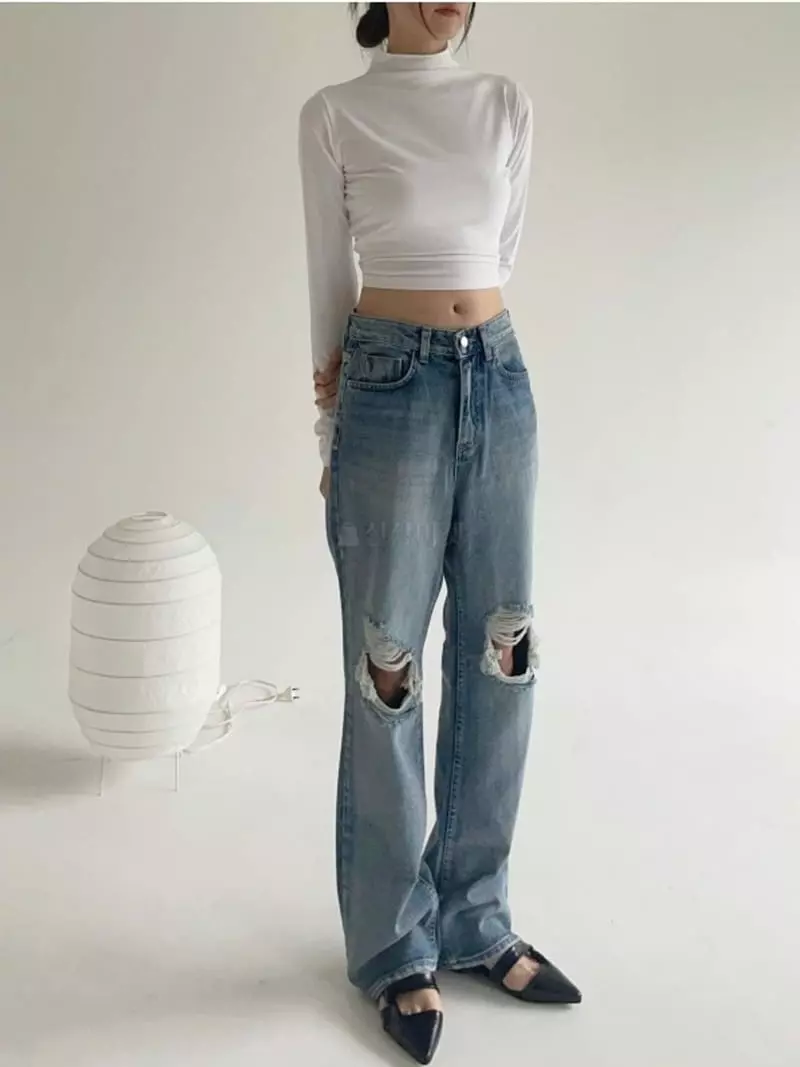 Howl - Korean Women Fashion - #womensfashion - Backless Strap Long Sleeve Tee - 3