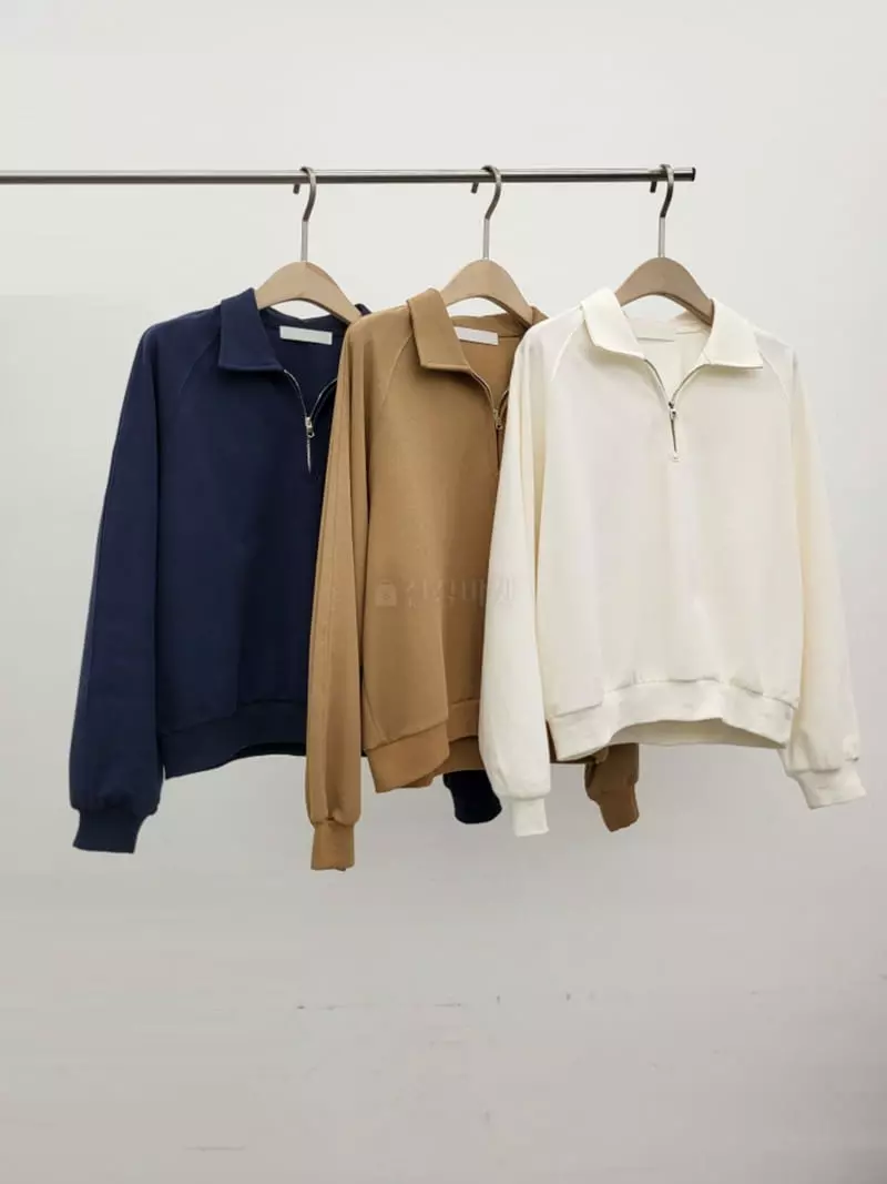 Ifuhouse - Korean Women Fashion - #momslook - Half Zip-up - 9