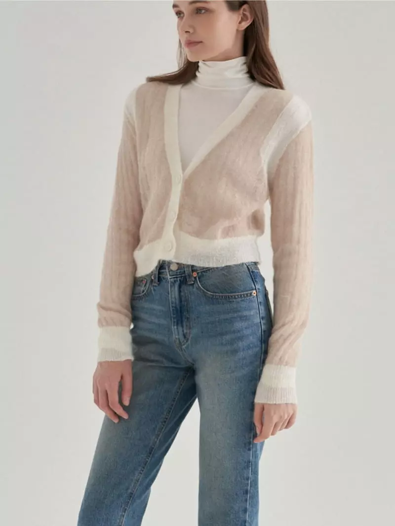 Ifuhouse - Korean Women Fashion - #momslook - Mohair Color Cardigan - 2