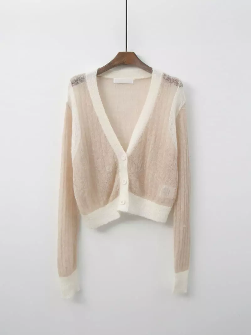 Ifuhouse - Korean Women Fashion - #momslook - Mohair Color Cardigan - 6