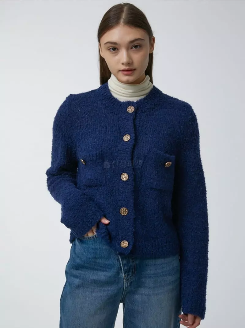 Ifuhouse - Korean Women Fashion - #restrostyle - Wool Bookle Cardigan