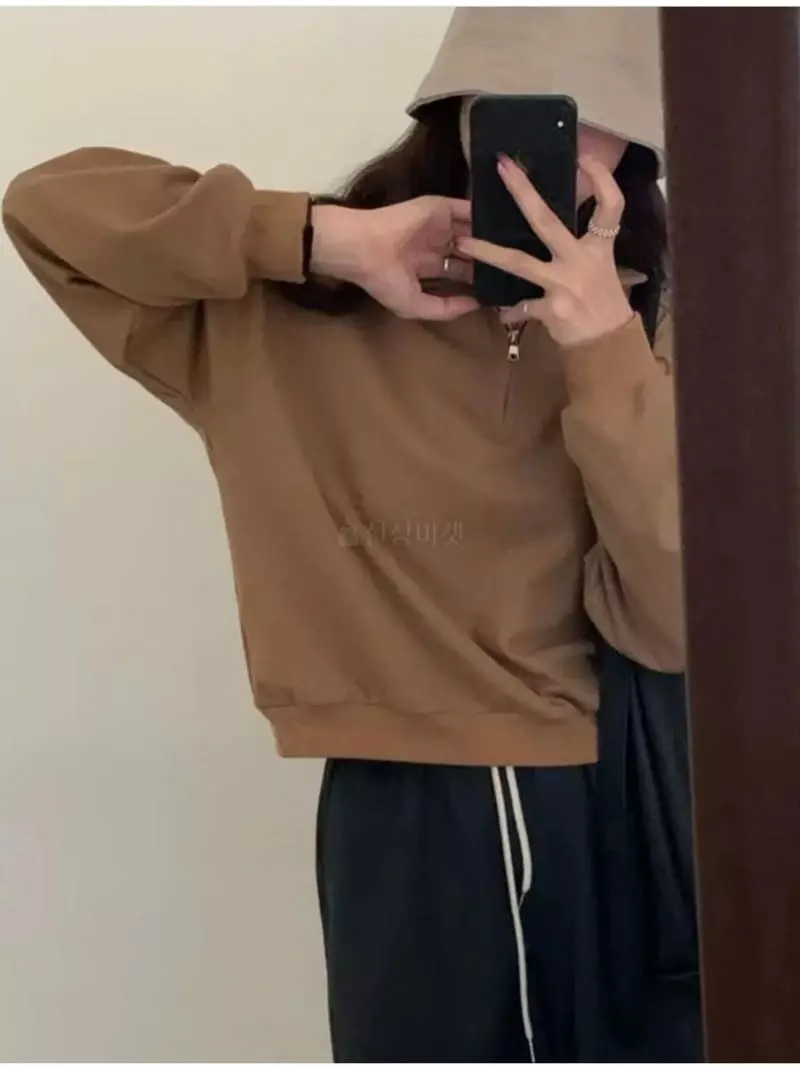 Ifuhouse - Korean Women Fashion - #womensfashion - Half Zip-up - 10