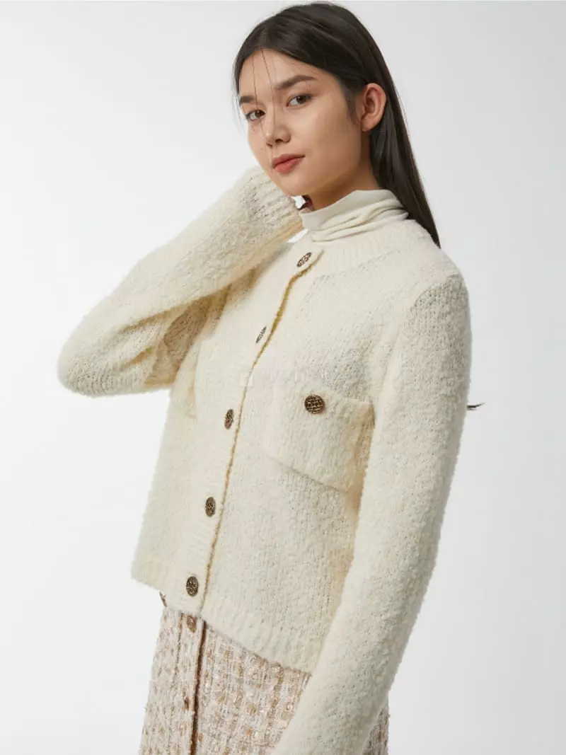 Ifuhouse - Korean Women Fashion - #womensfashion - Wool Bookle Cardigan - 9