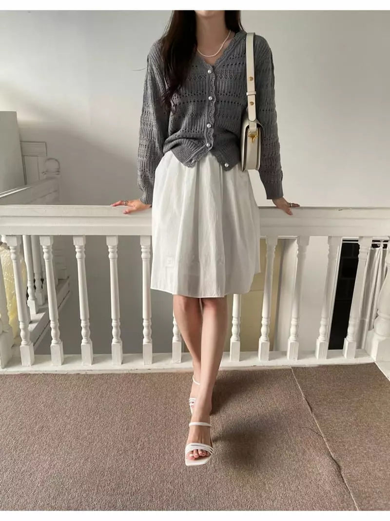 Imagine - Korean Women Fashion - #momslook - Punching Cardigan - 3