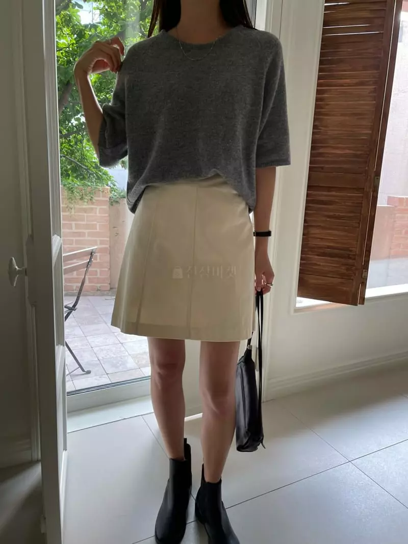 Imagine - Korean Women Fashion - #momslook - Collie Knit Tee - 5