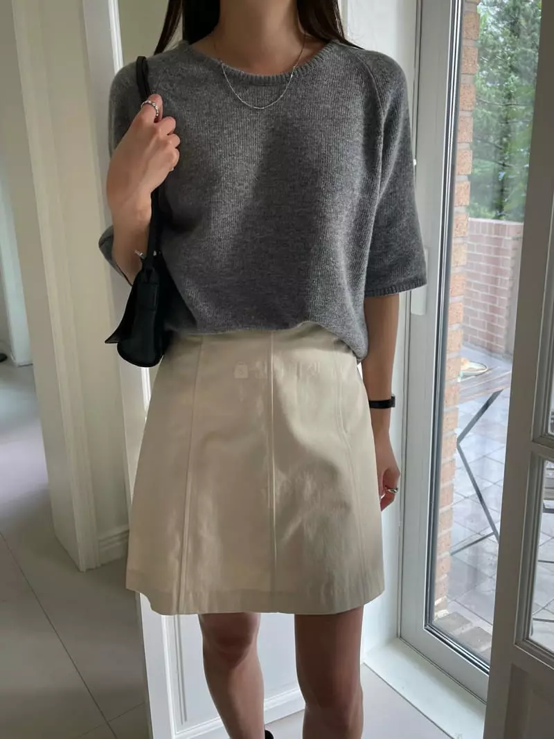 Imagine - Korean Women Fashion - #momslook - Collie Knit Tee - 6