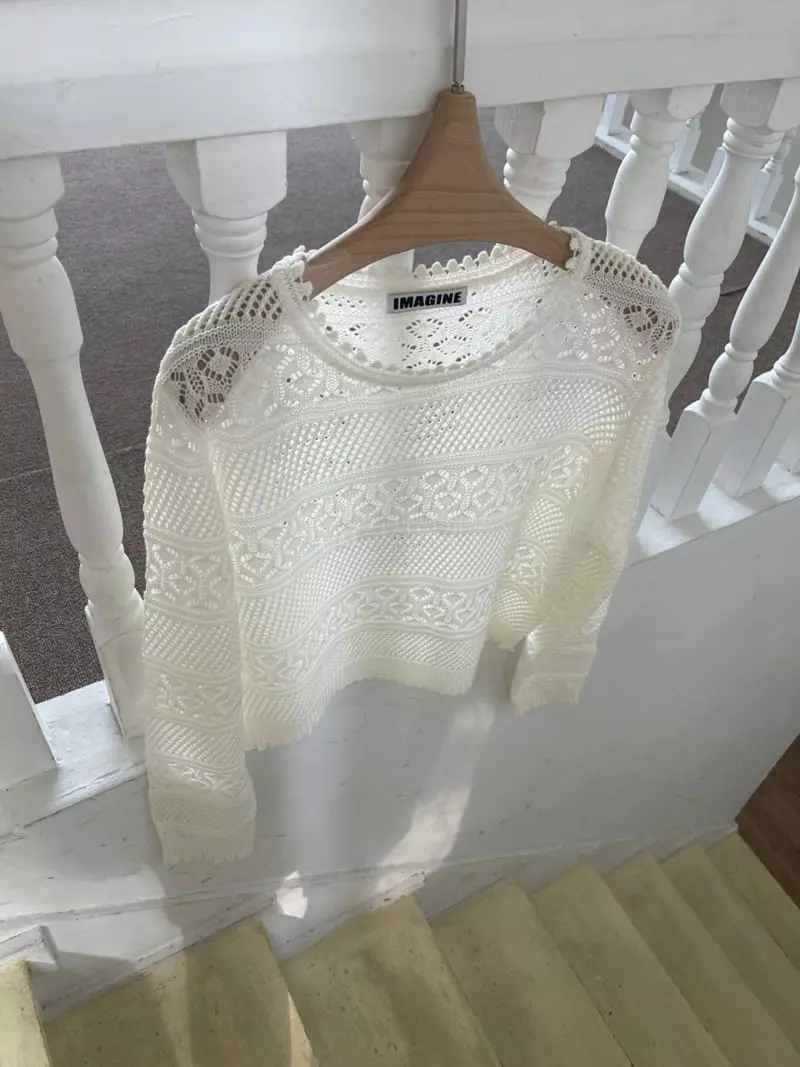 Imagine - Korean Women Fashion - #momslook - Aro Knit Tee - 10