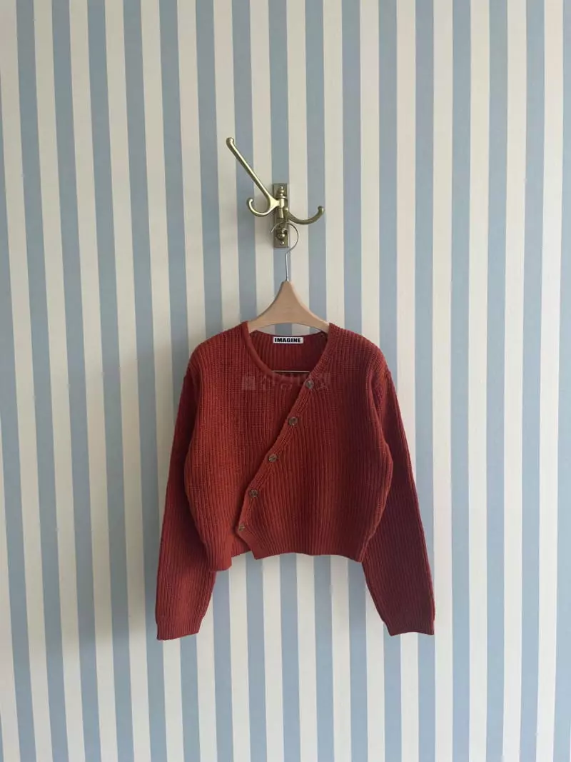 Imagine - Korean Women Fashion - #momslook - Slash Cardigan - 8