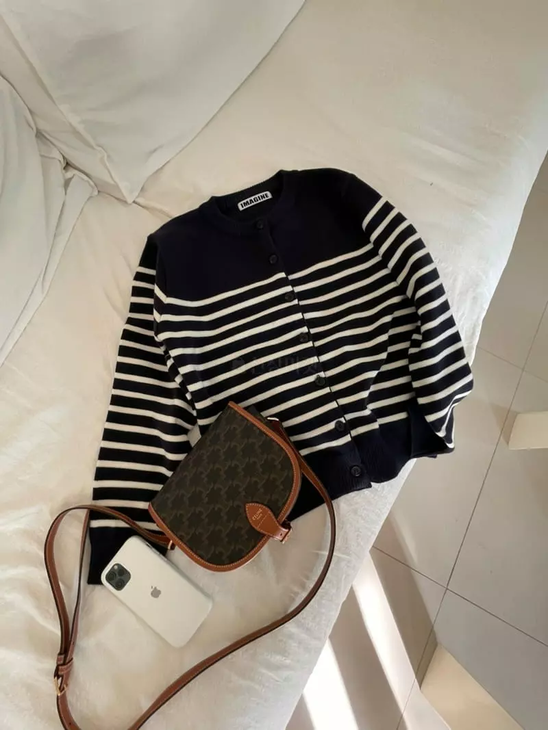Imagine - Korean Women Fashion - #momslook - Stripes Cardigan - 11