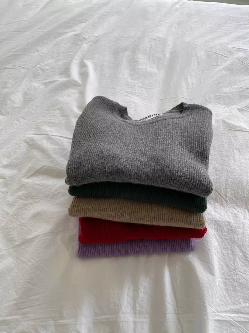 Imagine - Korean Women Fashion - #momslook - Nimo Knit Tee - 10