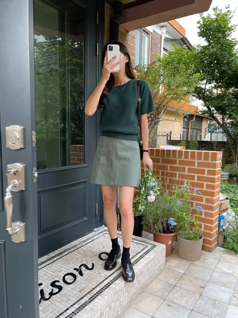 Imagine - Korean Women Fashion - #momslook - Nimo Knit Tee - 2