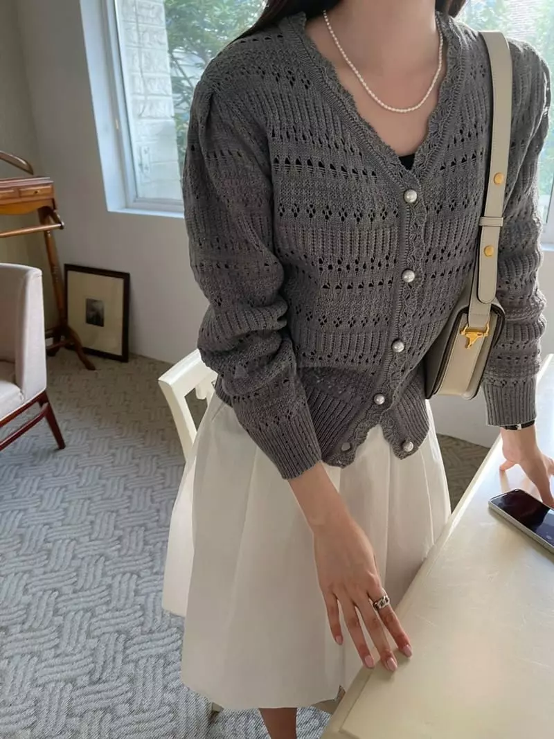 Imagine - Korean Women Fashion - #pursuepretty - Punching Cardigan - 11