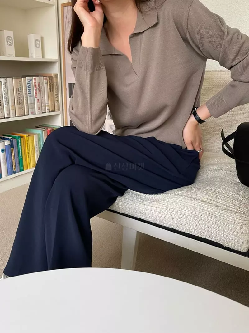 Imagine - Korean Women Fashion - #pursuepretty - Cheat Collar Tee - 8