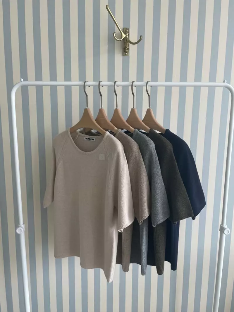 Imagine - Korean Women Fashion - #restrostyle - Collie Knit Tee - 11
