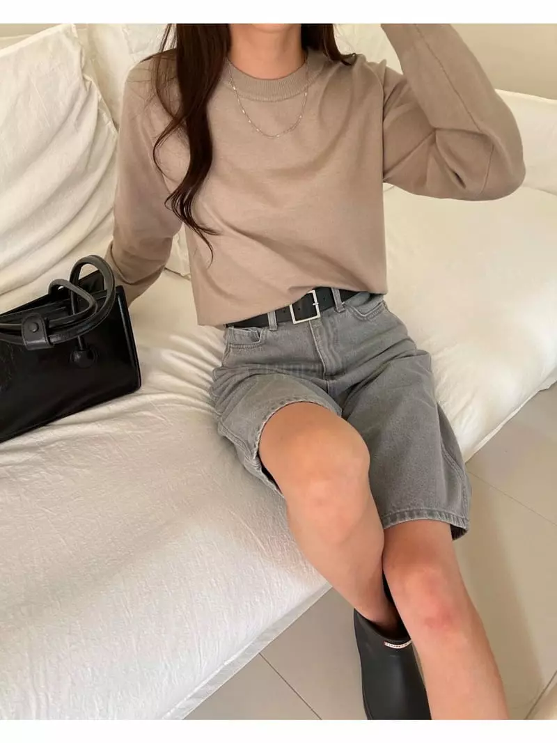 Imagine - Korean Women Fashion - #romanticstyle - Alpa Round Knit Tee - 7