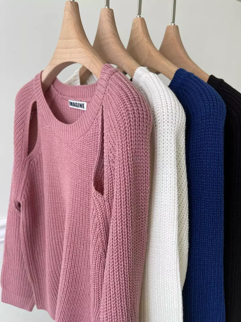 Imagine - Korean Women Fashion - #shopsmall - Cheese Knit Tee - 10