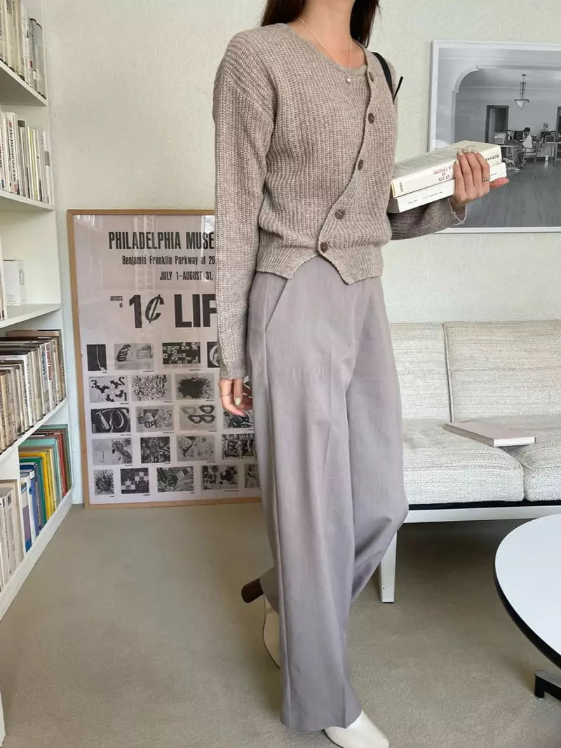 Imagine - Korean Women Fashion - #shopsmall - Slash Cardigan - 5