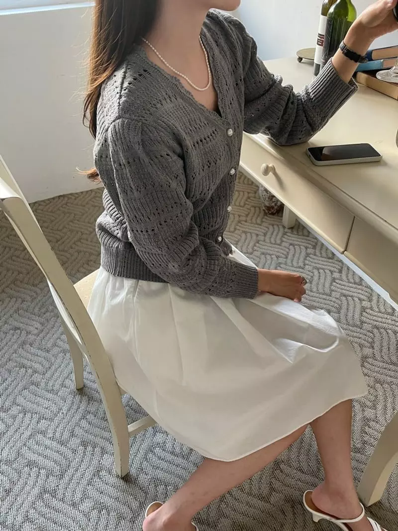 Imagine - Korean Women Fashion - #vintageinspired - Punching Cardigan - 9