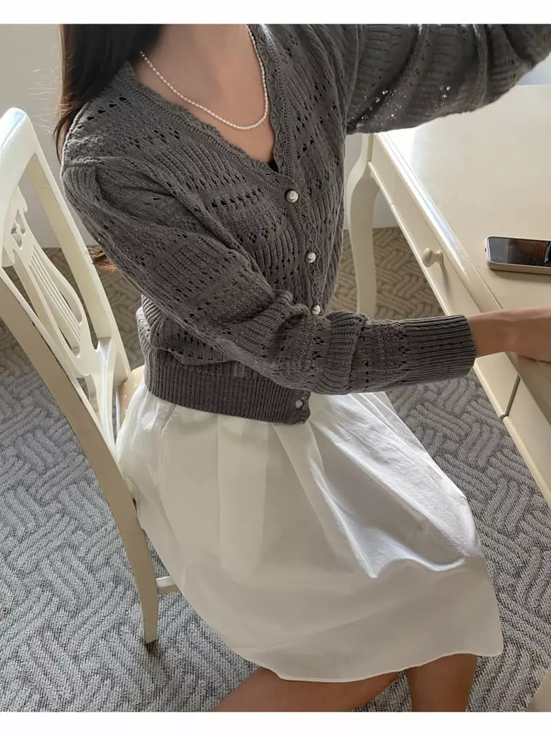 Imagine - Korean Women Fashion - #vintagekidsstyle - Punching Cardigan - 10