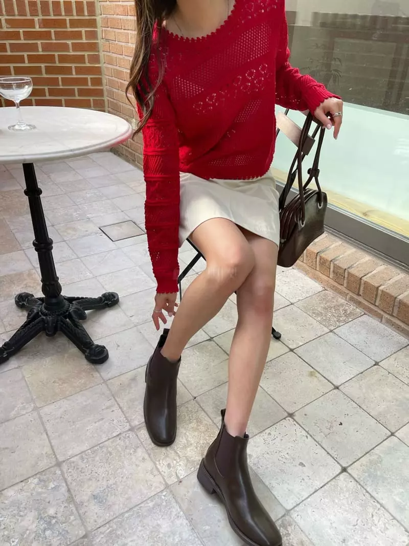 Imagine - Korean Women Fashion - #vintagekidsstyle - Aro Knit Tee - 3