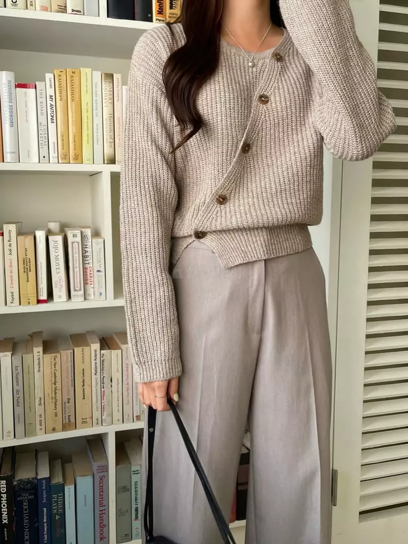 Imagine - Korean Women Fashion - #vintagekidsstyle - Slash Cardigan